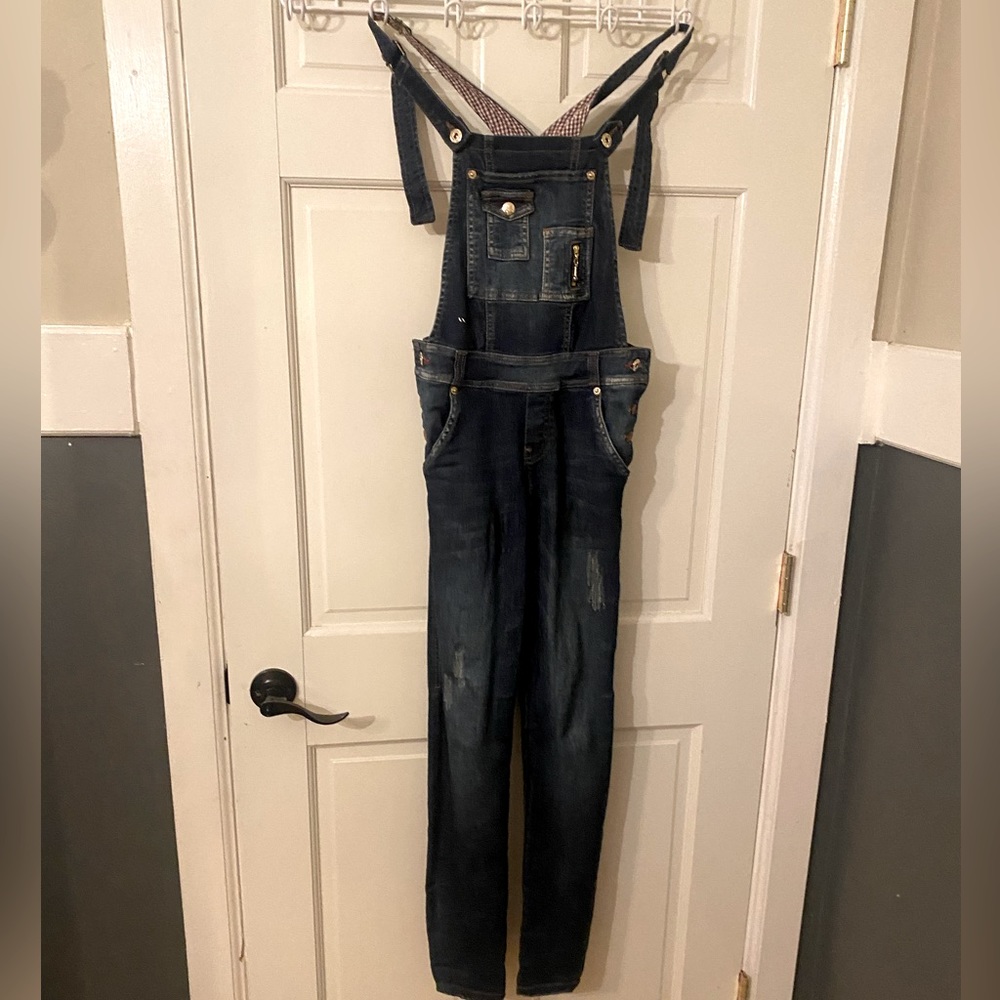 Kenzo jeans gold rare women’s overalls jumper jumpsuit denim 0-2 XS